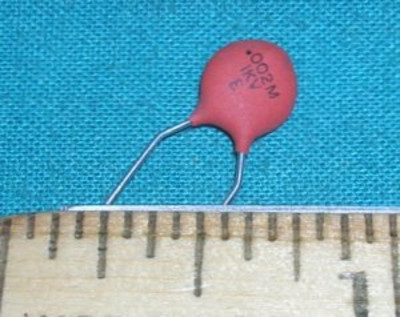 Capacitor, Ceramic Disc 0.002uF 1kV
