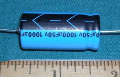 Capacitor, 1000uF 50V - Electrolytic