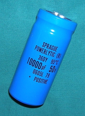 Capacitor, 10000uF 50V Electrolytic