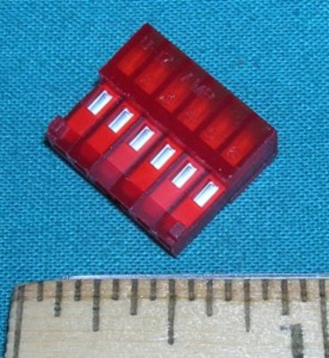 MTA Connector 6 pin Plug 22AWG 0.100 inch spacing