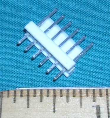 MTA Connector 6 pin Header 0.100 inch spacing