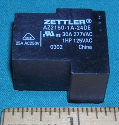 Relay, 24VDC SPST - 30A 277VAC pc mount