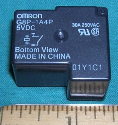 Relay, 5VDC SPST - 30A 250VAC pc mount