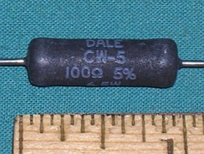 Resistor, 100 Ohm 5W Wirewound